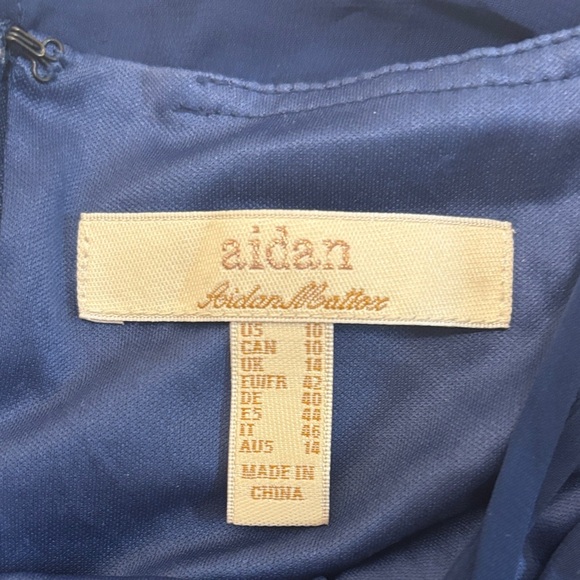 Aidan Mattox Navy and Pink Floral Dress - Picture 4 of 5